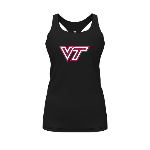 [FT0TRBBK-FYS-LOGO1] Decker Racerback Tank Top (Female Youth S, Black, Logo 1)