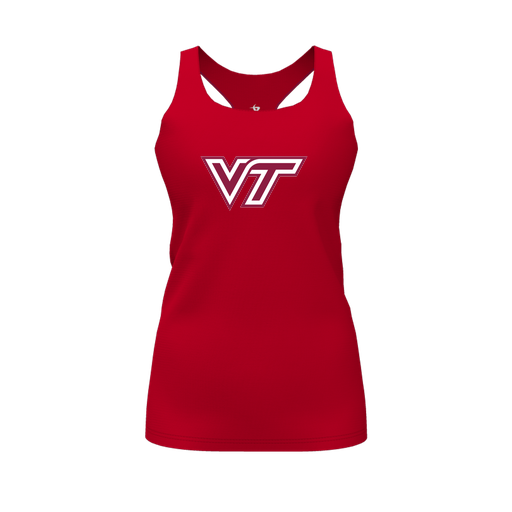 [FT0TRBRD-FYS-LOGO1] Decker Racerback Tank Top (Female Youth S, Red, Logo 1)