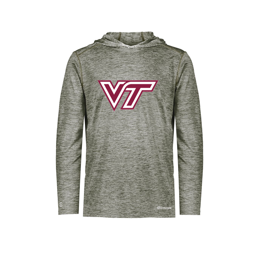 [FOLHCGGY-AS-LOGO1] Decker Men's Charge Hoodie (Adult S, Gray, Logo 1)